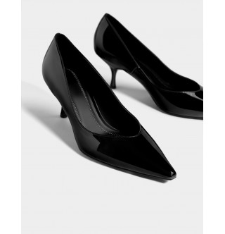 Rugan orta boy topuklu ayakkabı