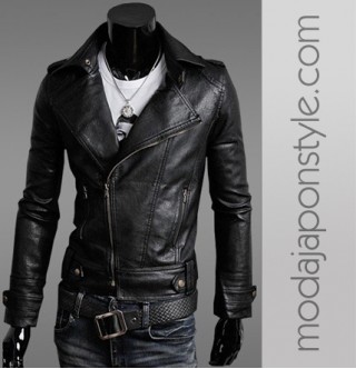 Japon Style Erkek Suni Deri Ceket Tarz