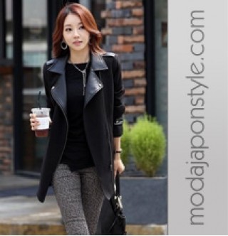 Japon Style Blazer Ceket Siyah Fit Giyim