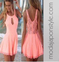 Japon Style Pembe Elbise 