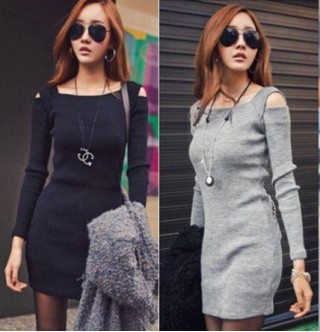 Japon Style Triko Elbise