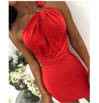 Mini kırmızı elbise, farklı bağlanabilen