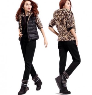 Japon Style 3 Parça Leopar Eşofman Takımı 