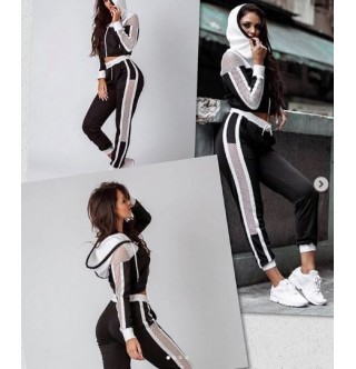 Japon Style, file detaylı eşofman takımı