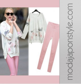 Japon Style Alt Üst Tunik Tayt Takım