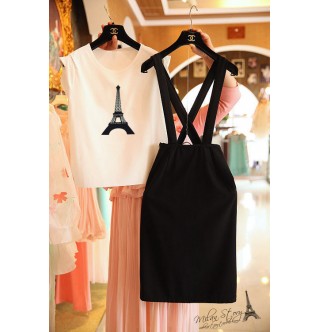 Japon Style Salopet Etek Tshirt Takımı