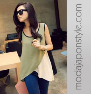 Japon Style Şifon Salaş Bluz Tunik