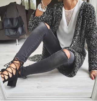 Japon Style Kışlık Uzun Hırka