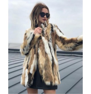 Japon Style Kürk Kaban Mont