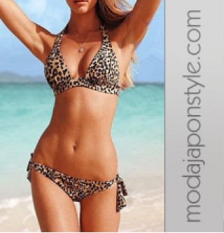 Japon Giyim Leopar Bikini 