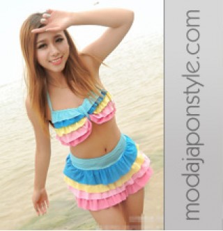Japon Style Renkli Bikini