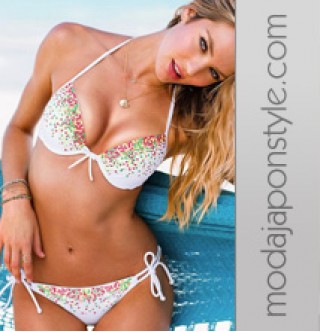 Japon Style Renkli Sade Bikini