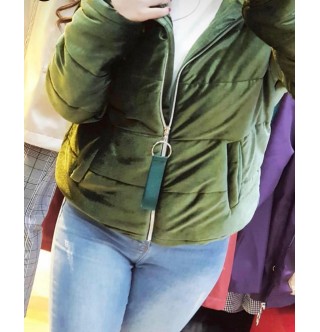 Japon Style Haki Renk Kadife Mont