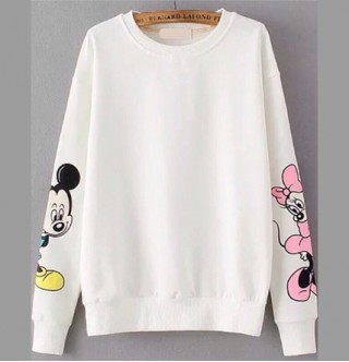 Mickey Mouse Beyaz Sweatshirt