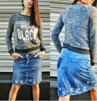 Japon Style Sweatshirt Black