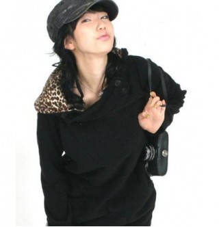 Japon Stil Sweatshirt Leopar