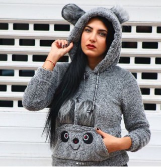 Japon Style Panda Sweatshirt Kanguru Cep