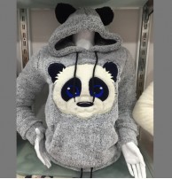 Japon Style Panda Pelus Sweatshirt