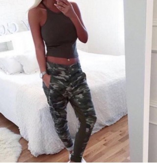 Japon Style Kamuflaj Pantolon ve Tshirt