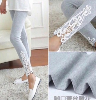 Japon Style Dantel Detaylı Tayt