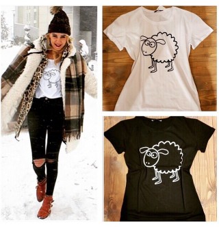 Japon Style Kuzu Baskılı Tshirt